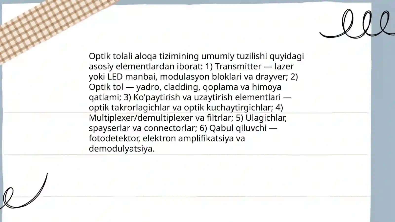 OPTIK TOLALI ALOQA TIZIMLARINING TUZILISHI VA AFZALLIKLAR 3