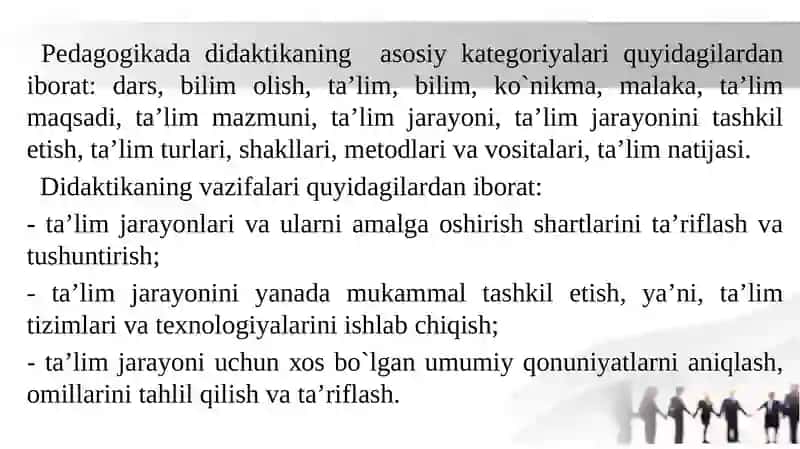 Ta'lim mazmuni tushunchasi 3