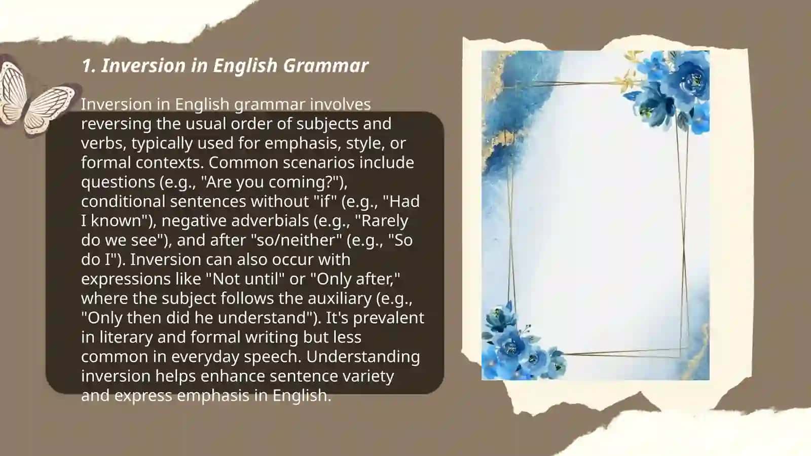 Inversion in English Grammar 3