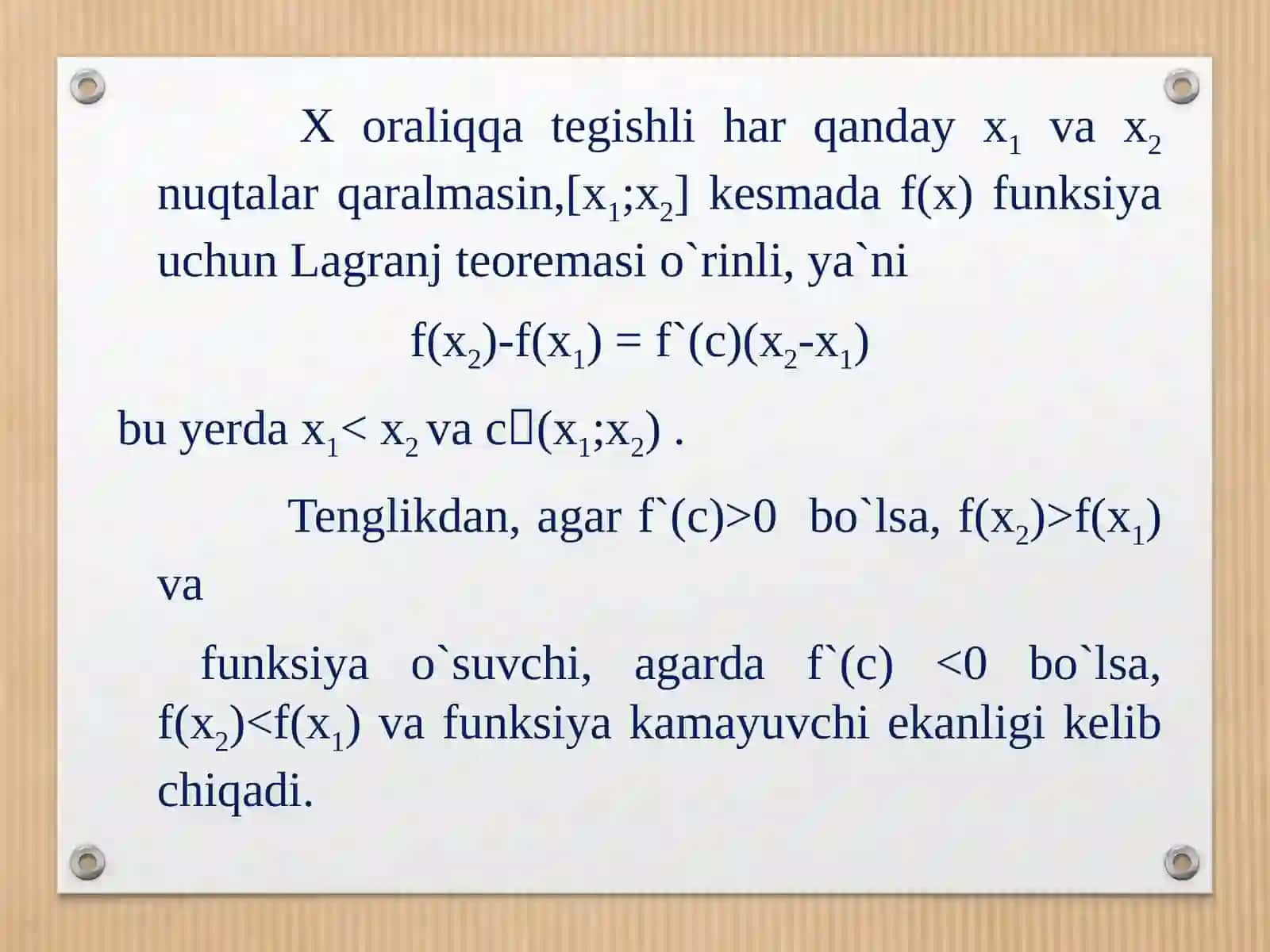 21-mavzu. Bir о‘zgaruvchili funksiyani tekshirish 3