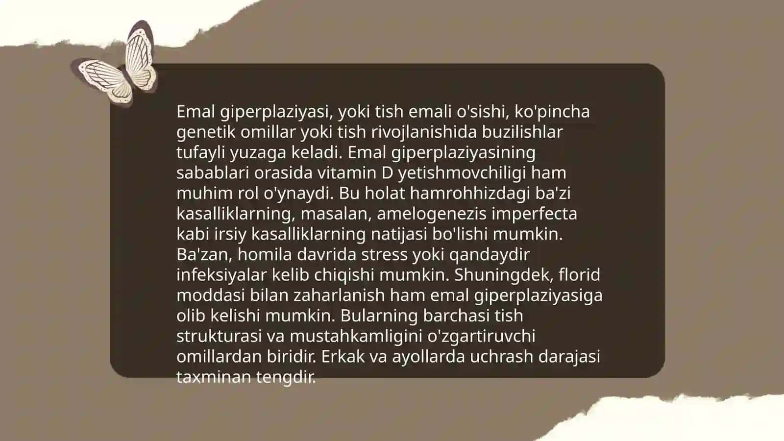 Emal giperplaziyasi va gipoplaziyasi 3