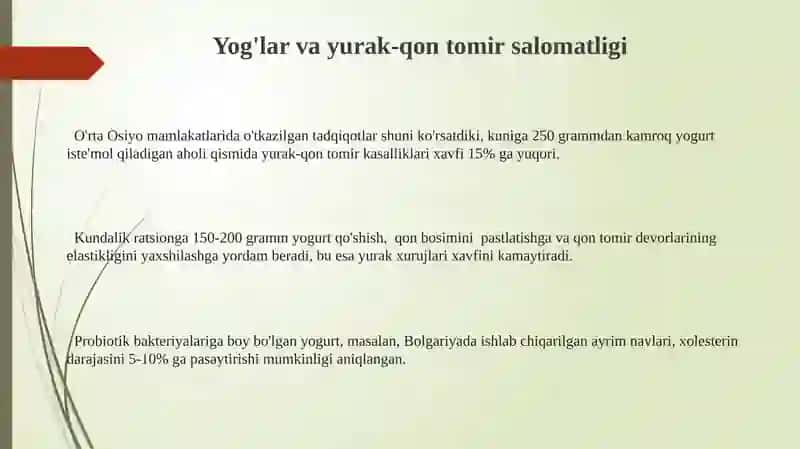 Yog'lar va yurak-qon tomir salomatligi 3