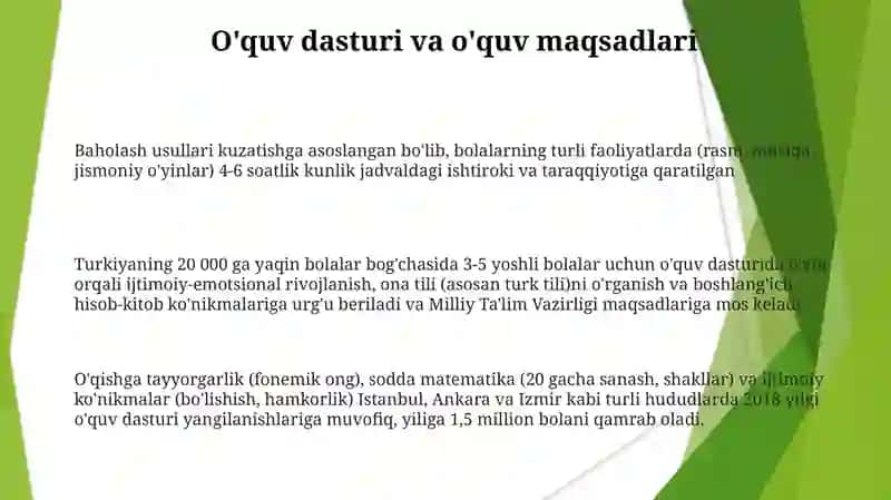Turkiya Maktabgacha talim tizimi 3