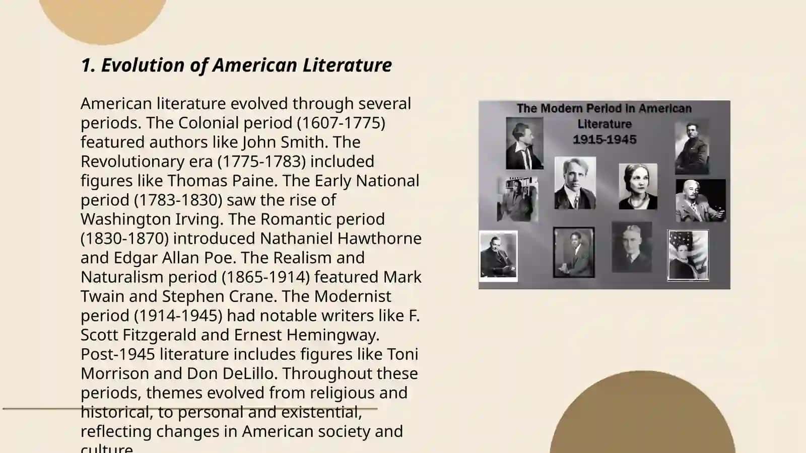 Evolution of American Literature 3