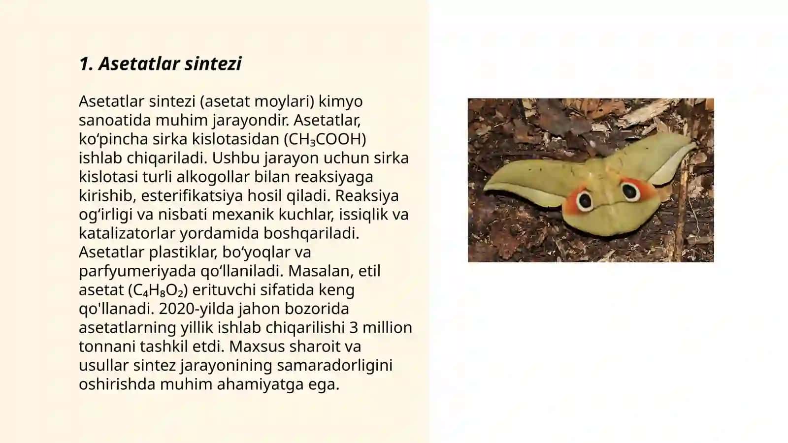 Asetatlar sintezi 3