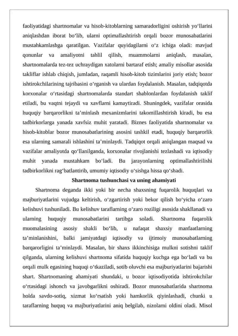 Biznes faoliyatida shartnomalar va hisob-kitoblar 3