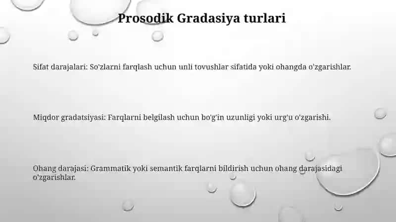 Prosodikada darajalanish 3