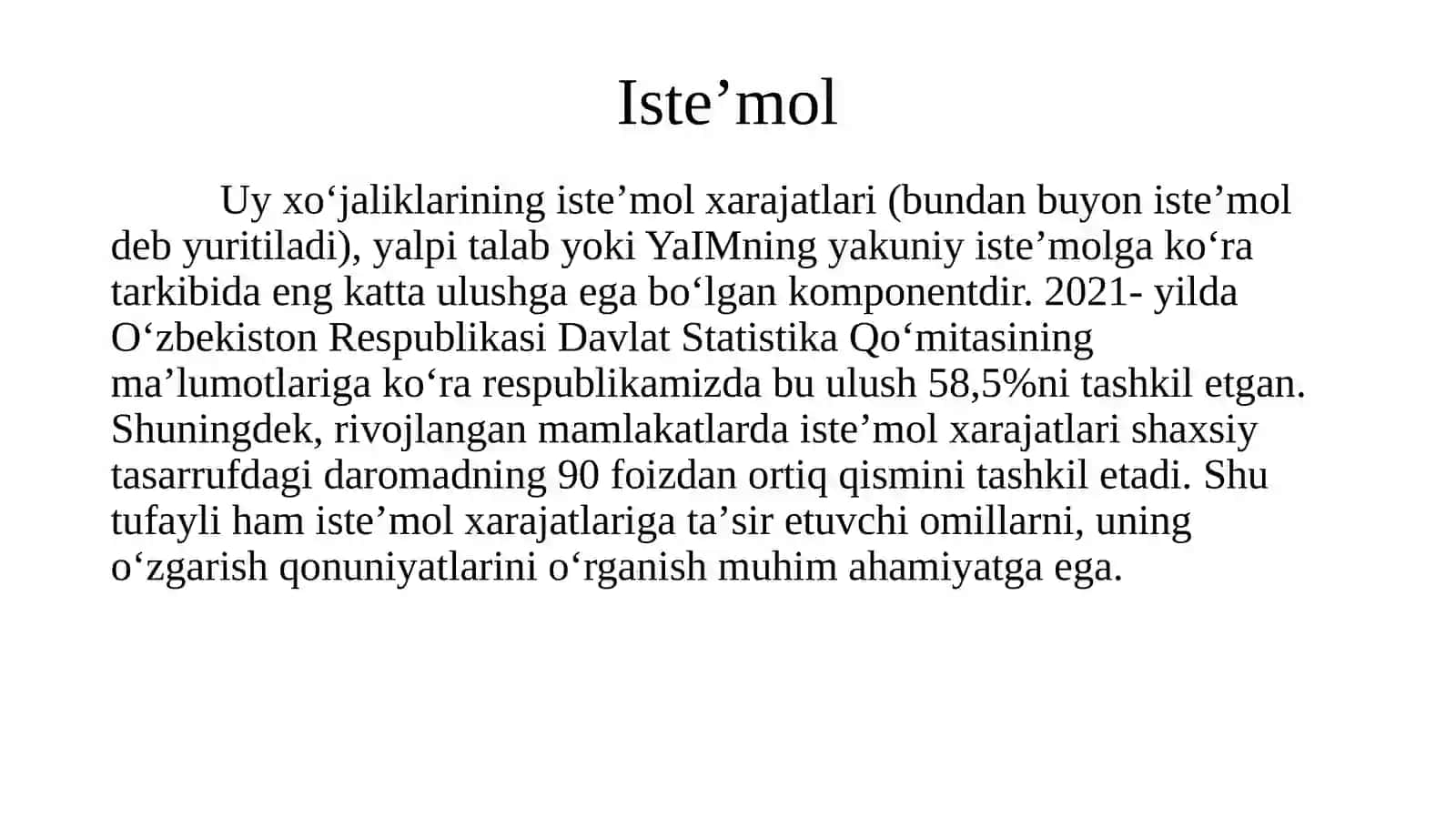Jamgʻarish va isteʼmol 3