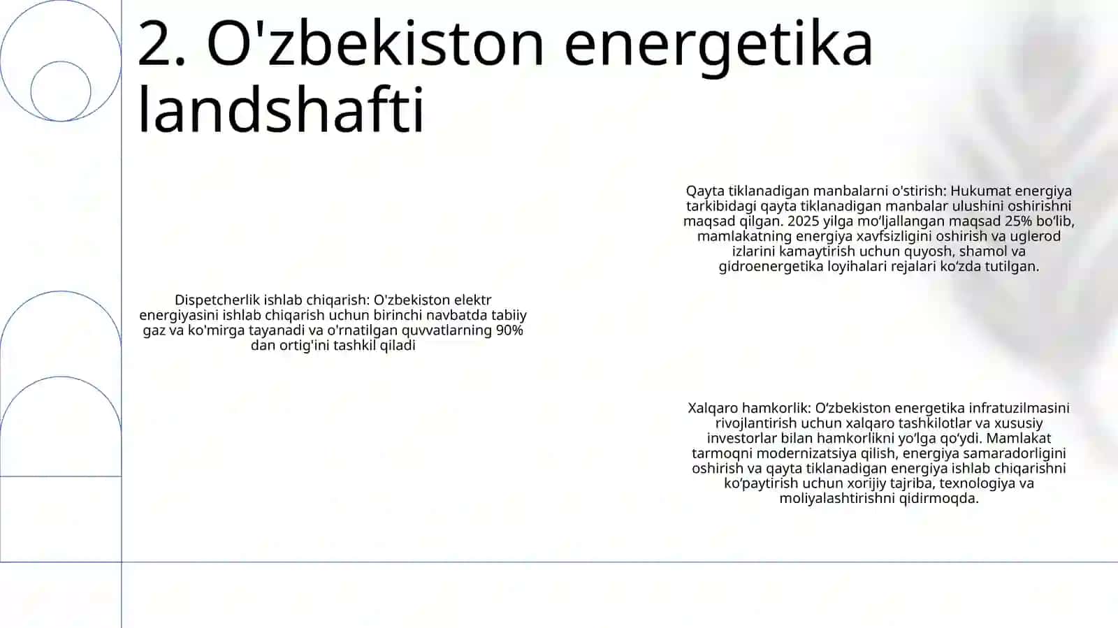 Òzbekistonda Elektrlashtirish Istiqbollari 3