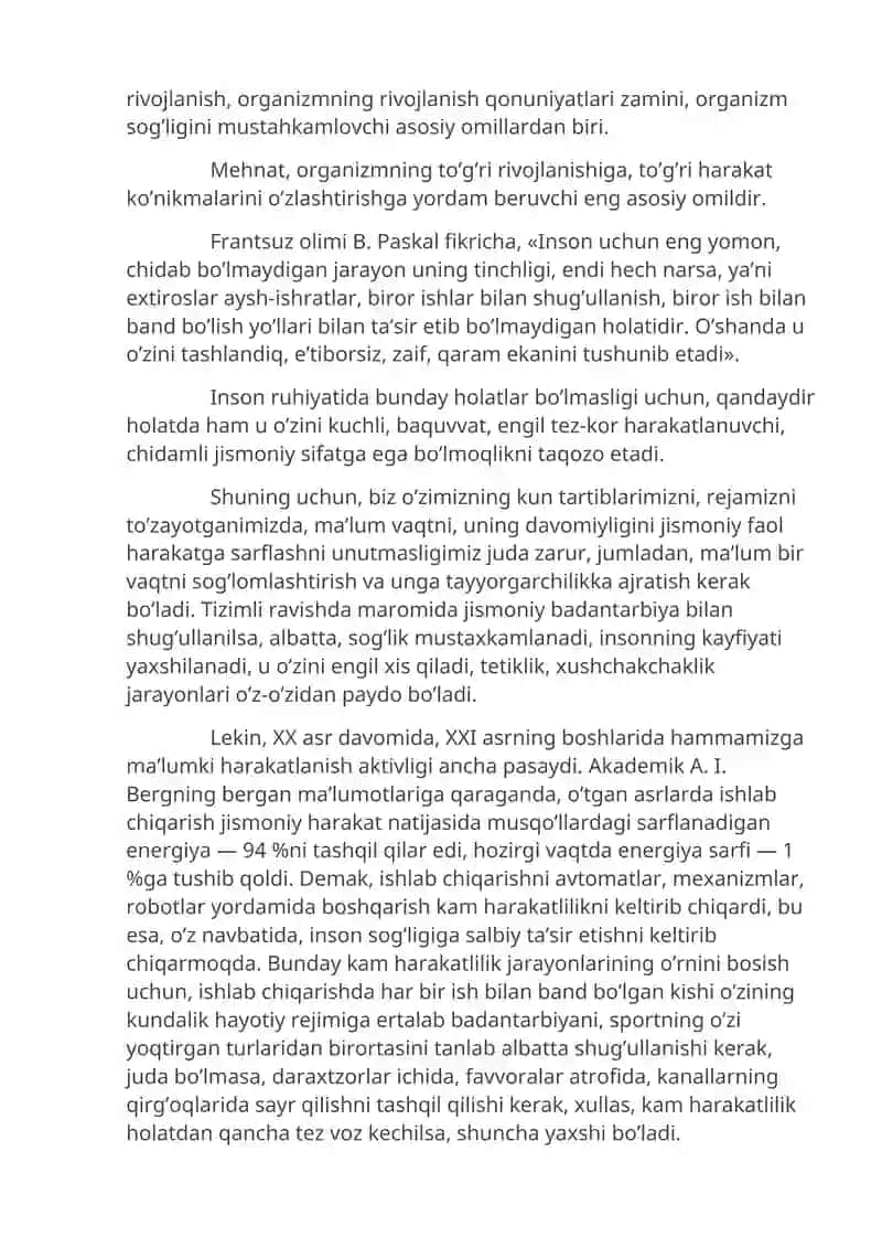 Organizmning chiniqtirish jarayonlari 3