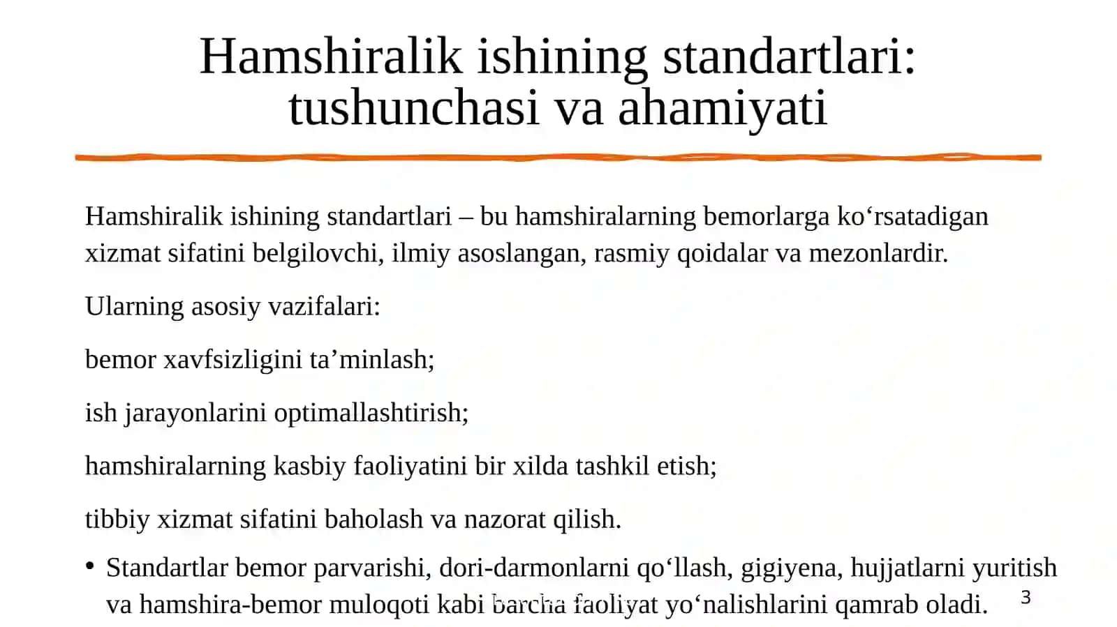 Hamshiralik ishi-mustaqil ish-SLAYD 3