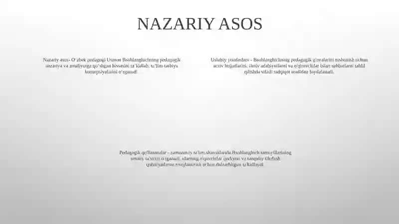 Bsohlanĝich Ta'Lim Pedagogikasining Metodologiyasi 3