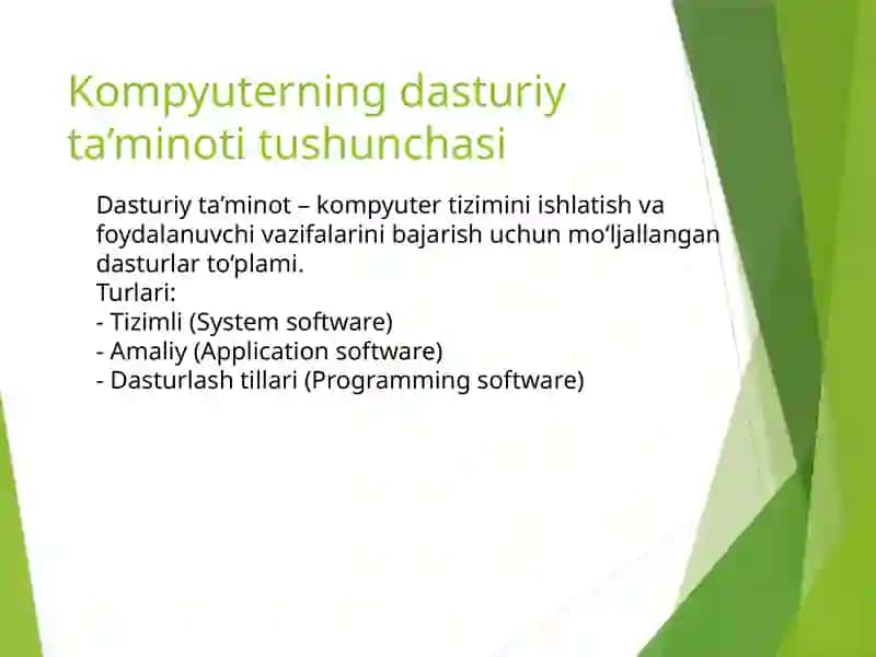Kompyuterning dasturiy ta’minoti. Windows OTda ishlash metodikasi 3