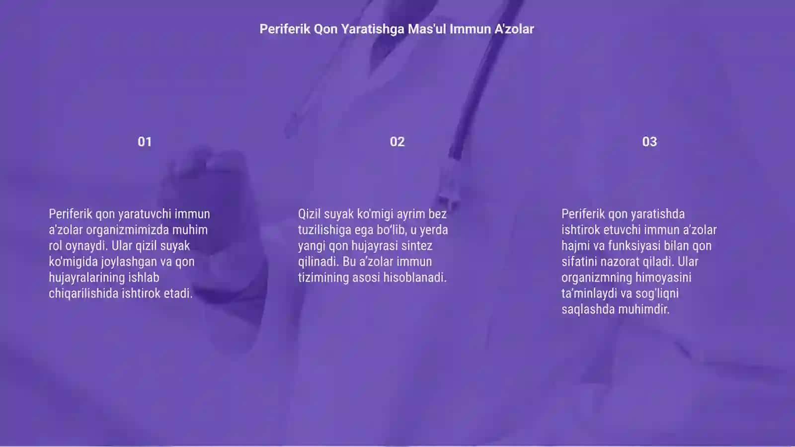 Periferik Qon Yaratishga Mas'ul Immun A'zolar 3