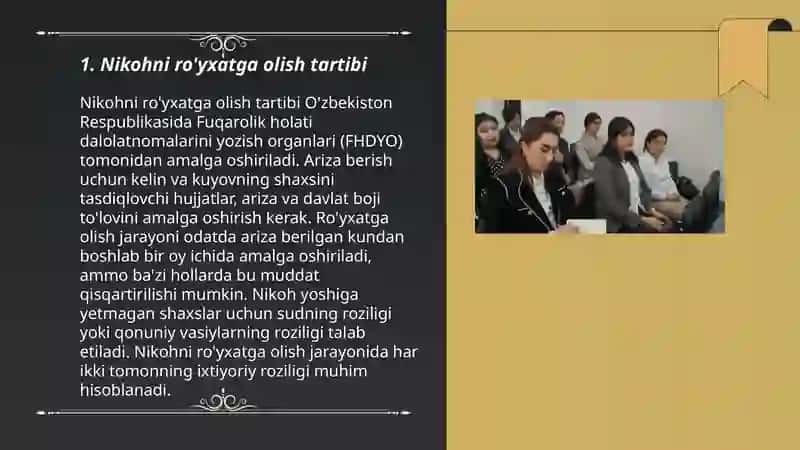 Nikohni ro'yxatga olish tartibi 3