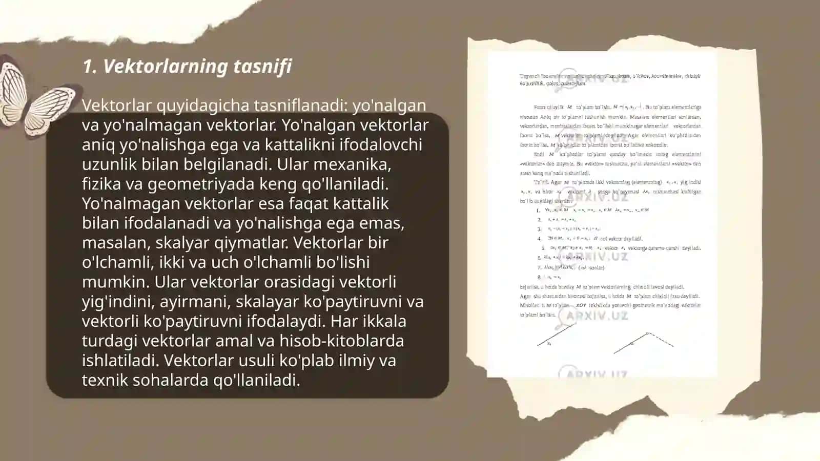 Tekislik va fazoda vektorlar 3