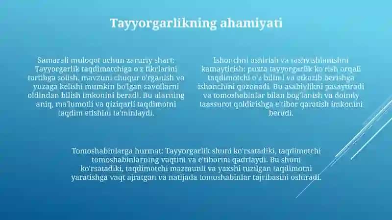 Taqdimot Tayyorlash 3