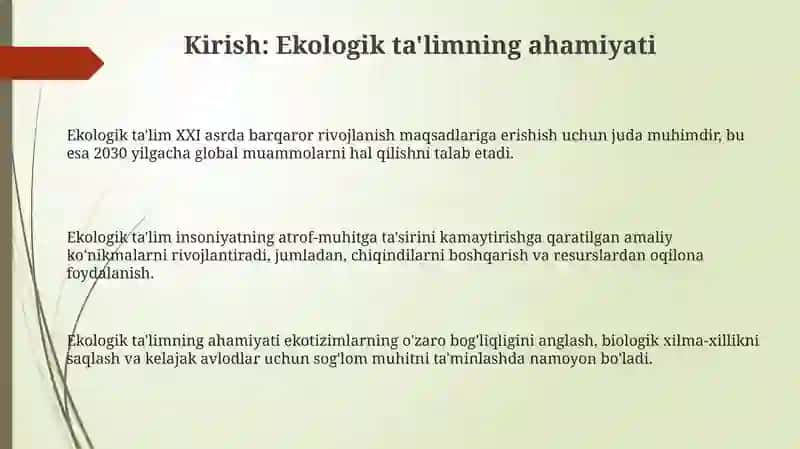 Ekologik ta'lim konsepsiyasi 3
