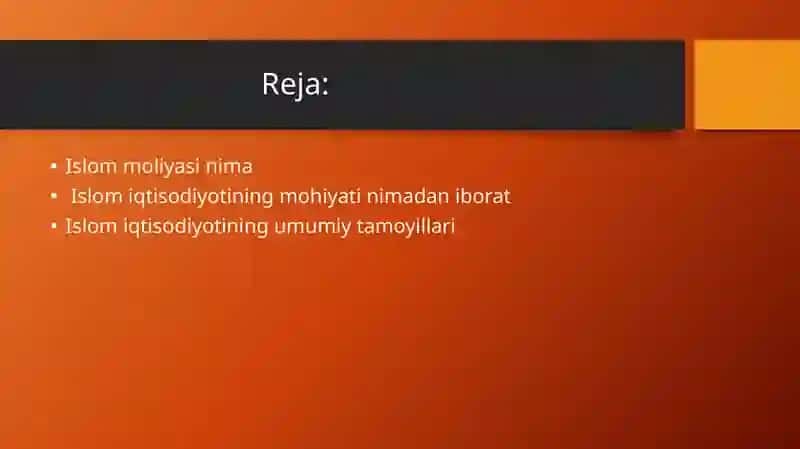 Islom moliyasi fani 3