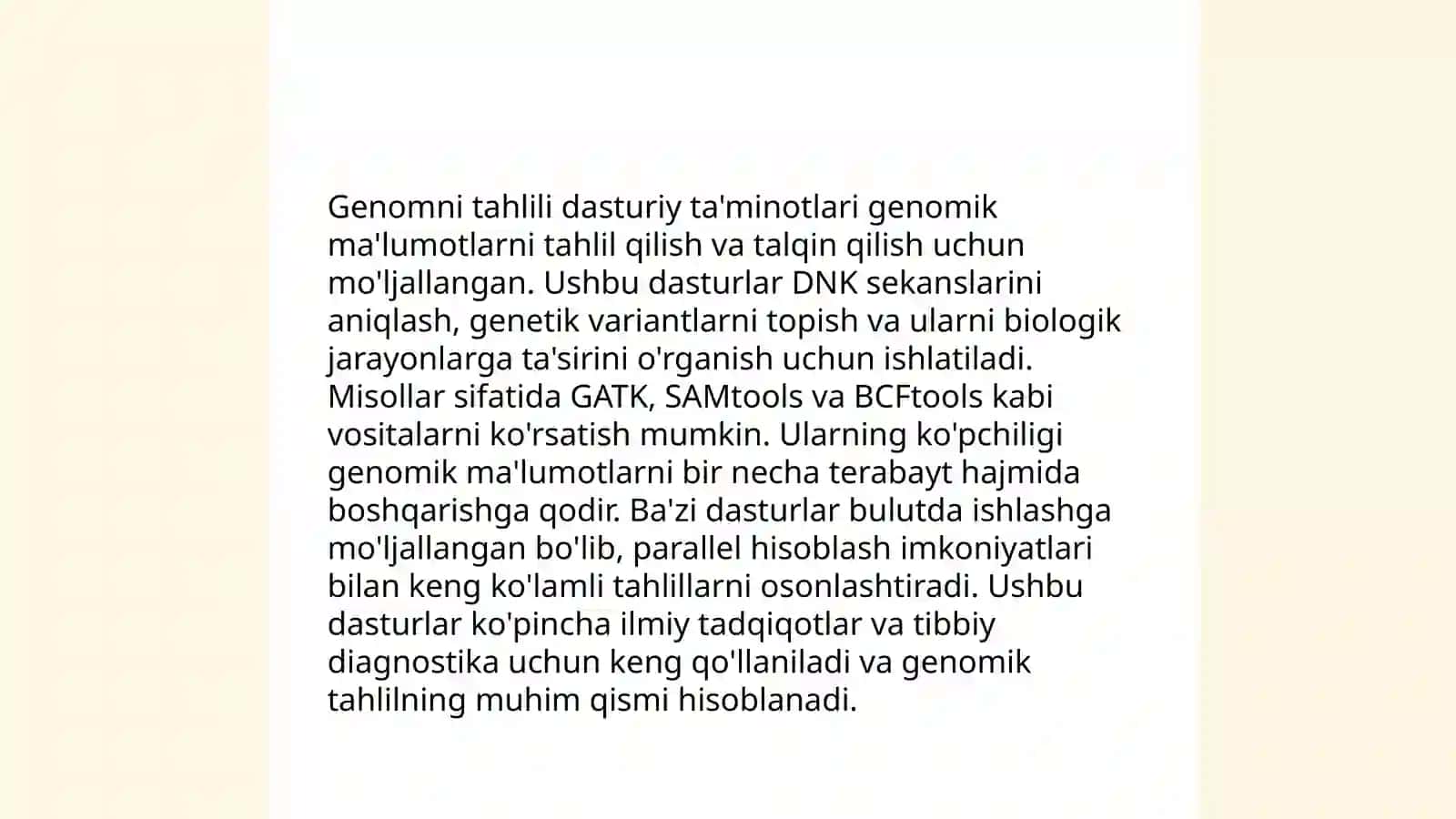Genomni xaritalashning dasturiy turlari 3