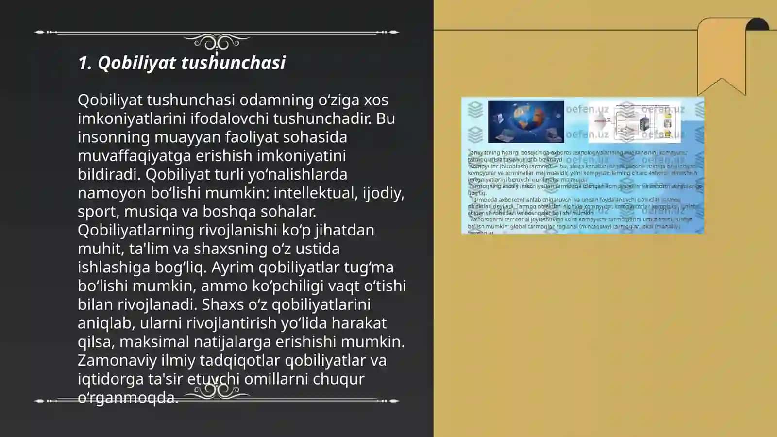 Qobiliyat va uning rivojlanishi 3
