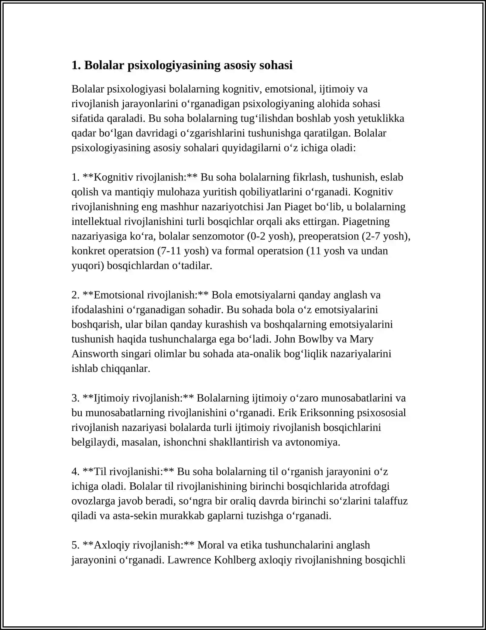 BOLALAR PSIXOLOGIYASI VA PSIXODIAGNOSTIKASI 3