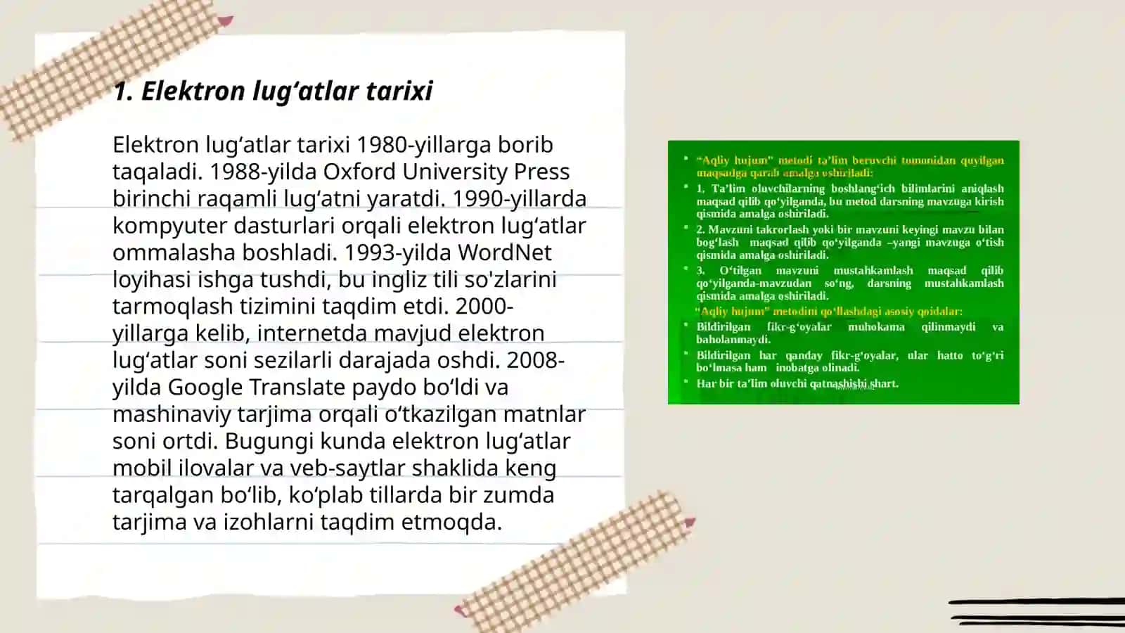 Elektron lugʻatlar yaratish 3