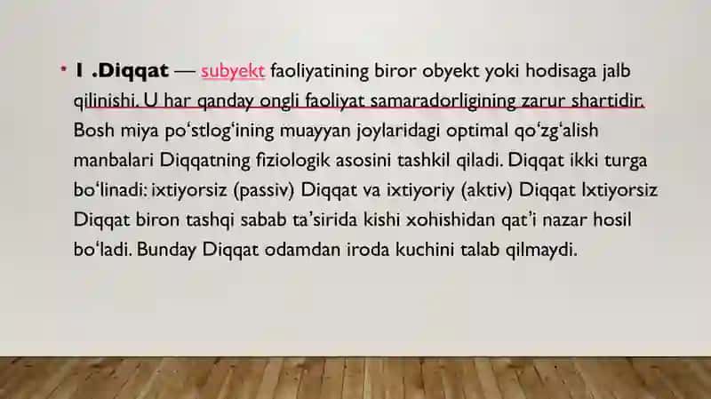 Diqqat va Xotira-psixologik jarayon sifatida 3
