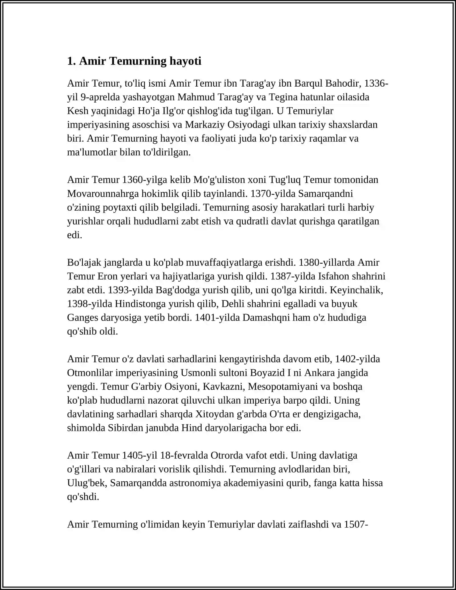 AMIR TUMUR BUYUK DAVLAT ARBOBI 3