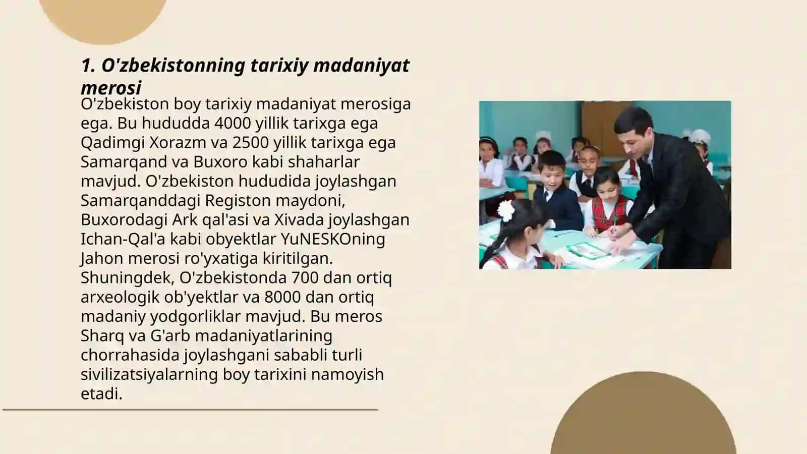 O'zbekistondagi madaniy va ma'naviy taraqqiyot 3