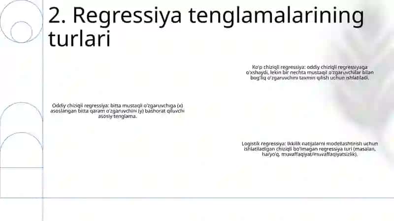 Regressiya Tenglamalari 3