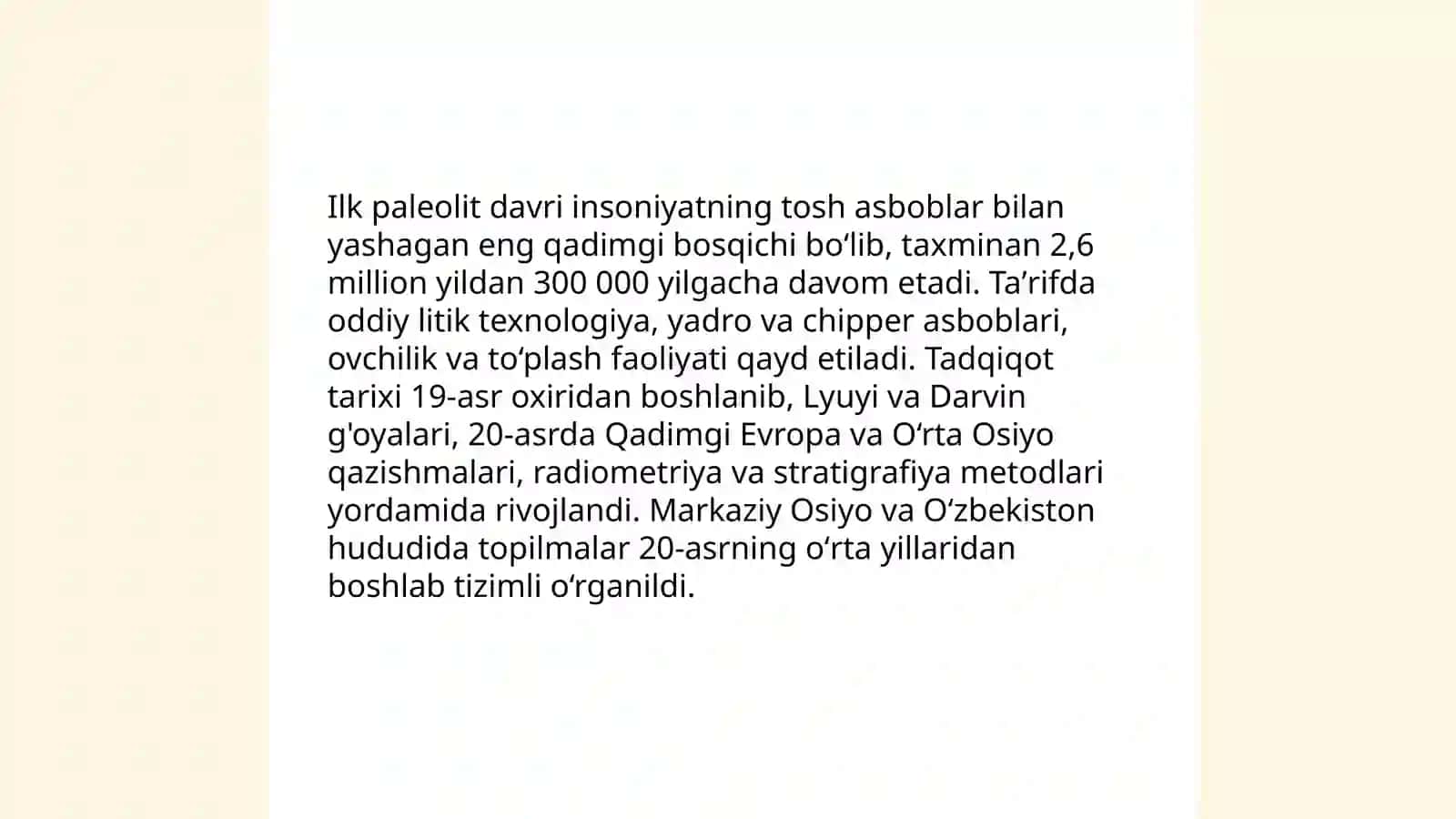 Ilk paleolit davri arxeologiyasi 3