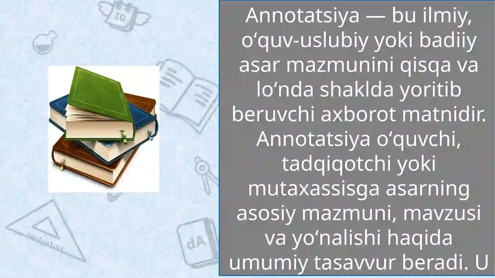 Annotatsiyaning asosiy maqsadivavazifalari 3