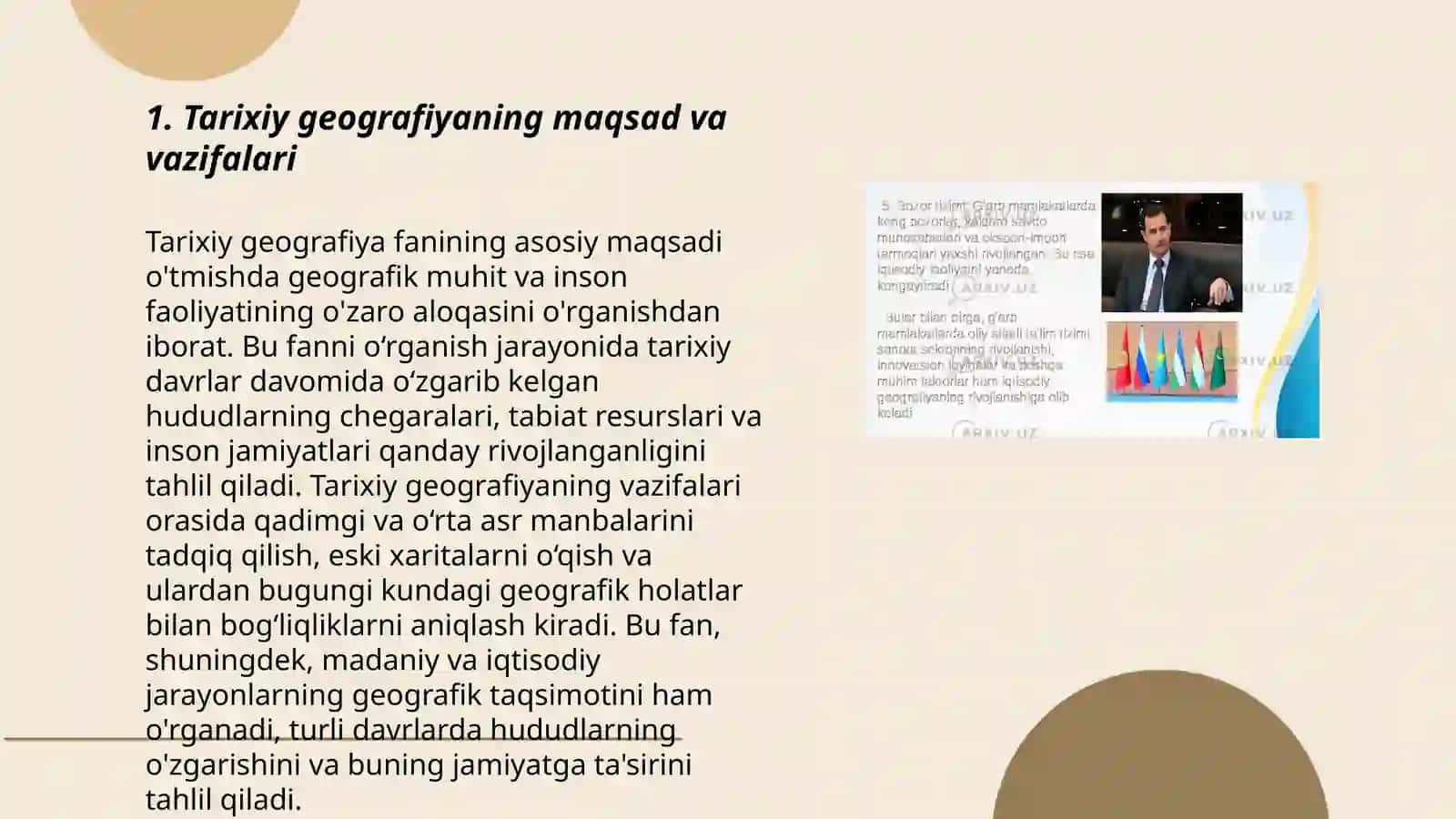 Tarixiy geografiyaning fan sifatida órni va taraqqiyoti 3