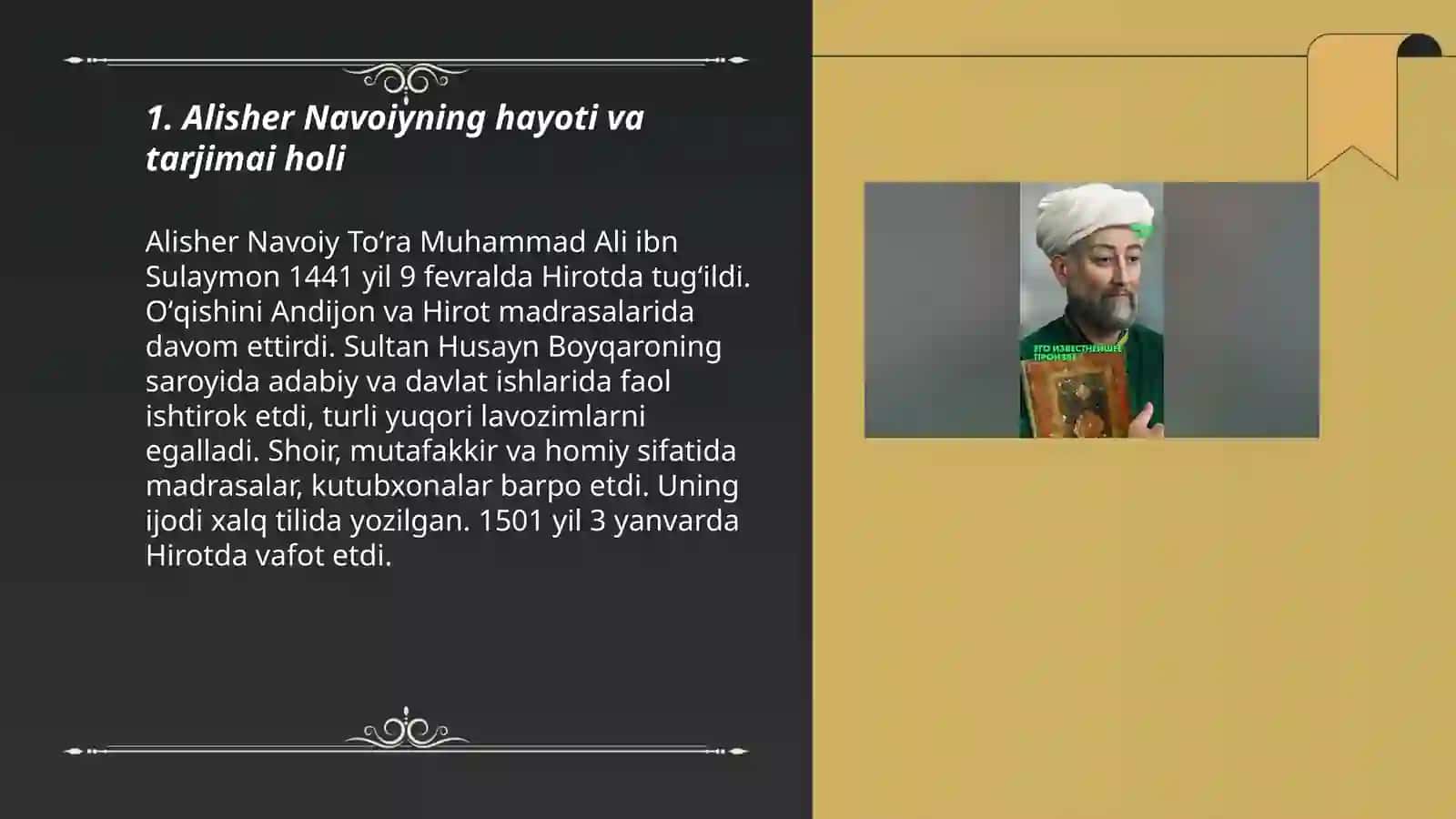 Alisher Navoiyning hayoti va tarjimai holi 3