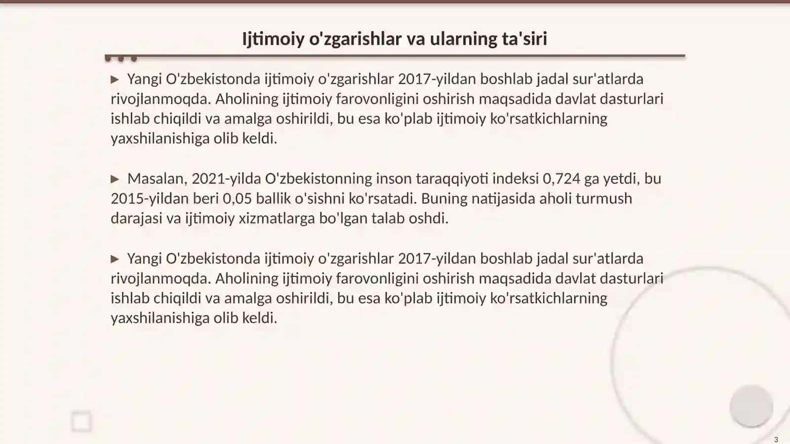 Ijtimoiy o'zgarishlar va ularning ta'siri 3