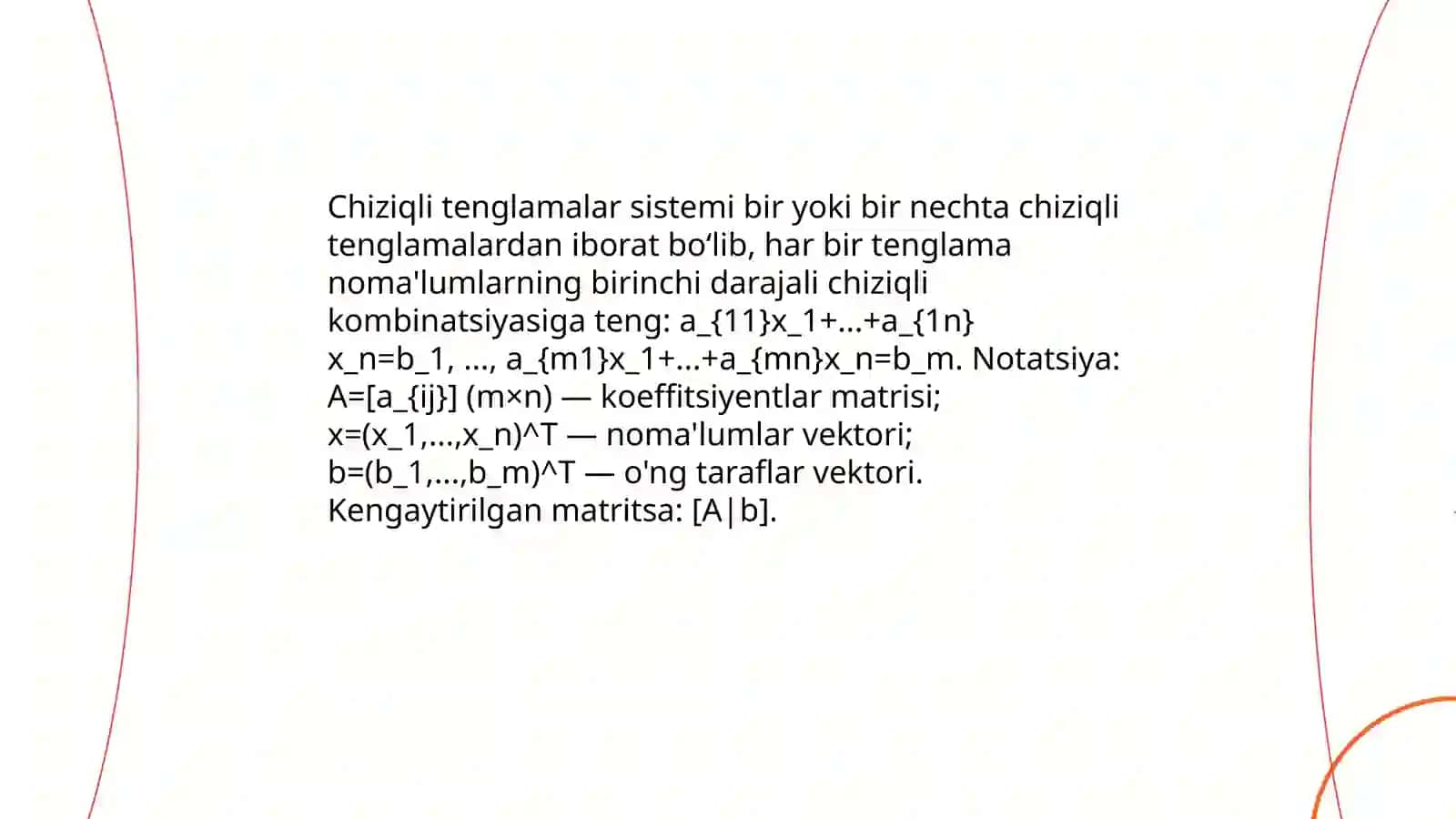 Chiziqli tenglamalar sistemasi 3