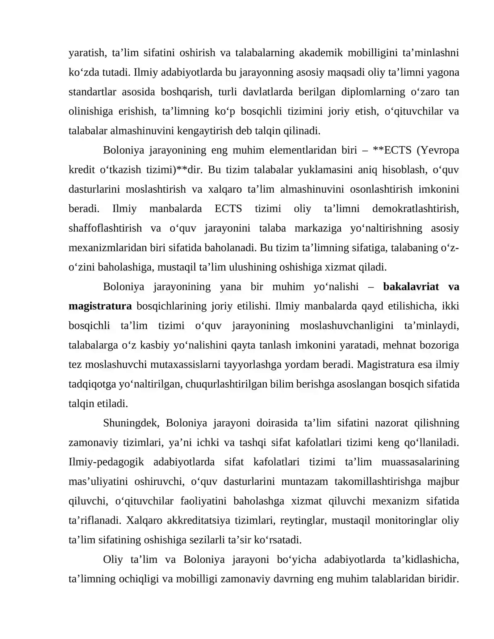Oliy ta’lim va Bolon jarayonlari 3