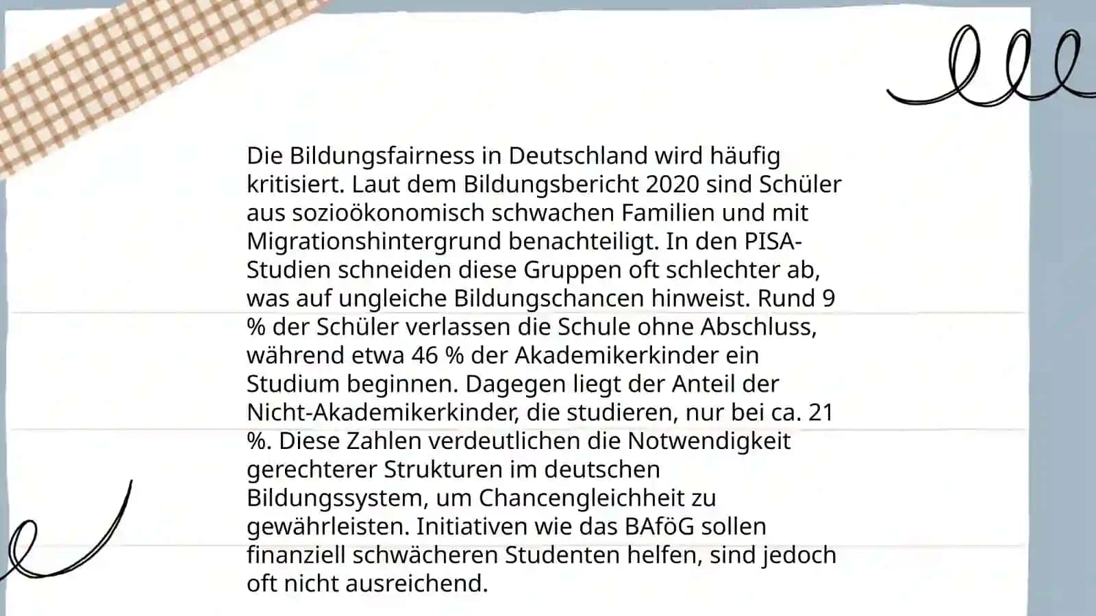Bildungsfairness in Deutschland 3