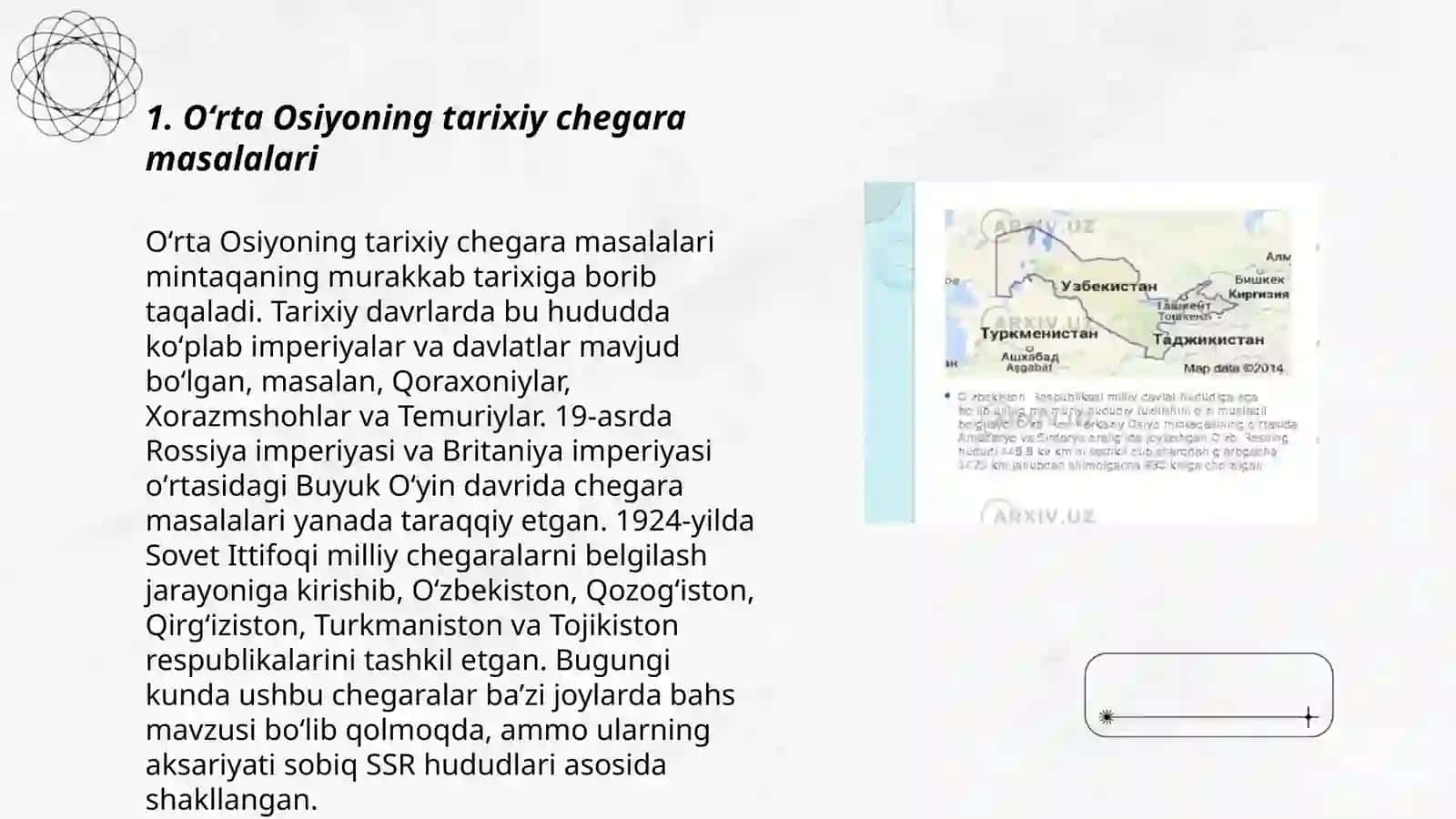 Oʻrta Osiyoning tarixiy chegara masalalari 3
