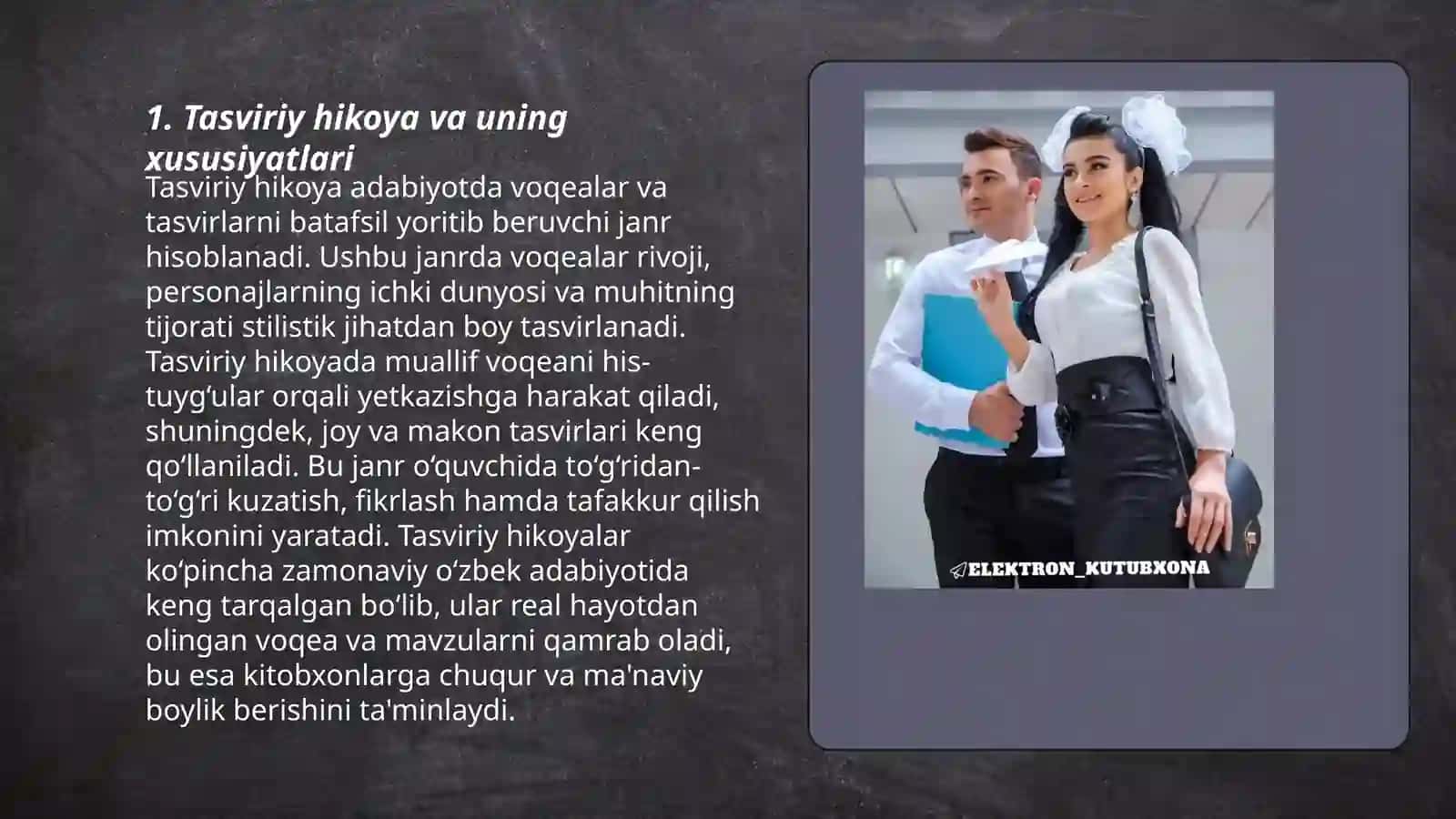 Tasviriy hikoya va muhokama 3