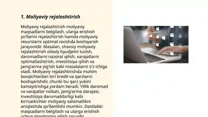 Moliya boshqaruv tizimlari 3