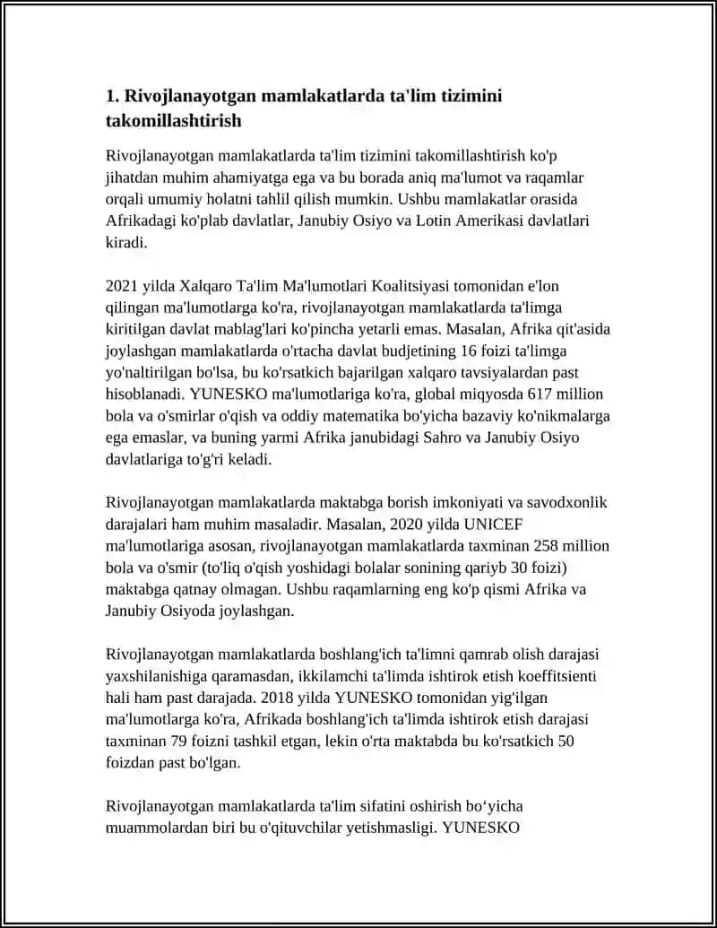 Rivojlangan Mamlakatlarda Mutaxassislar Tayyorlash 3