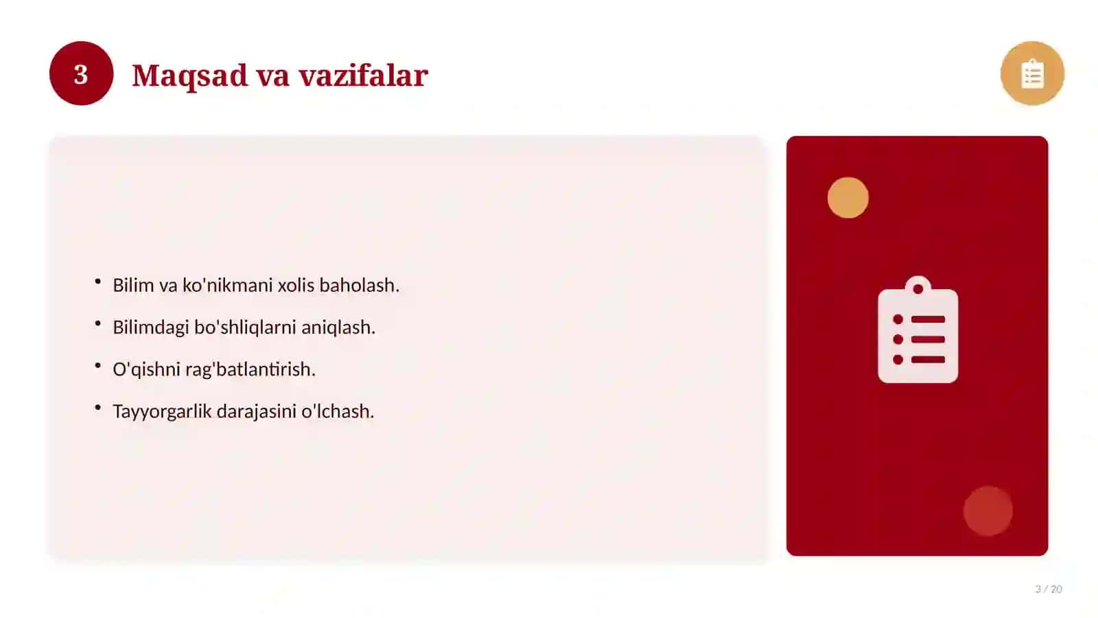 Algebra fanidan 11-sinf: test savollari to'plami 3
