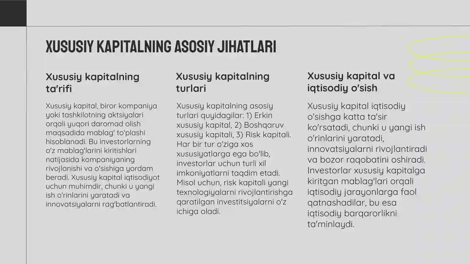 Xususiy kapital to'g'risidagi hisobot 3