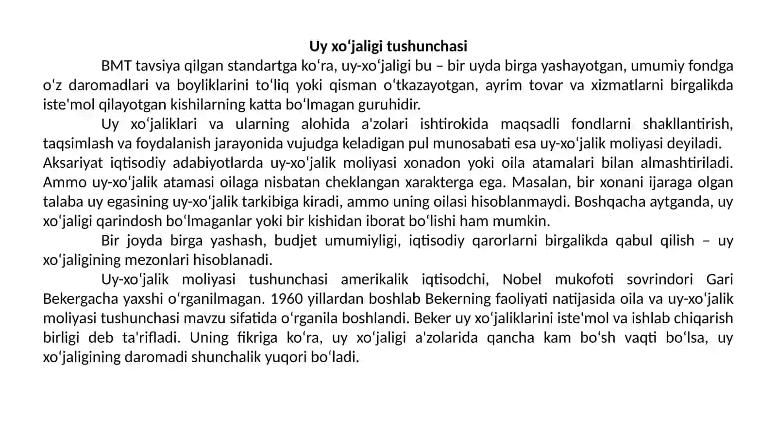 Uy xo’jaliklari moliyasi 3