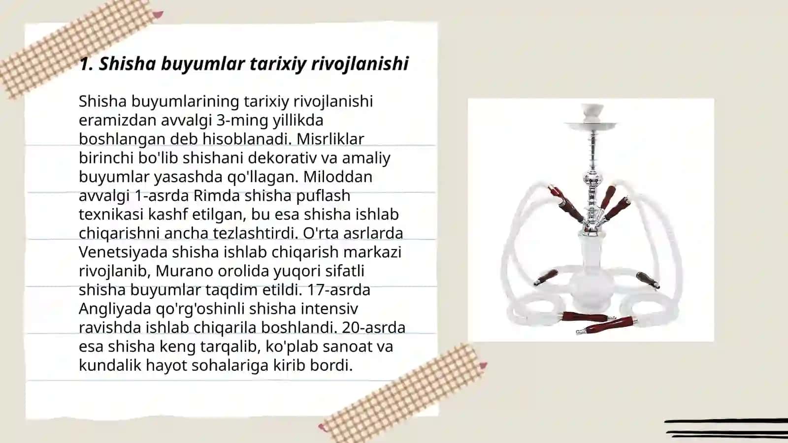 Shisha buyumlar va sitallar 3