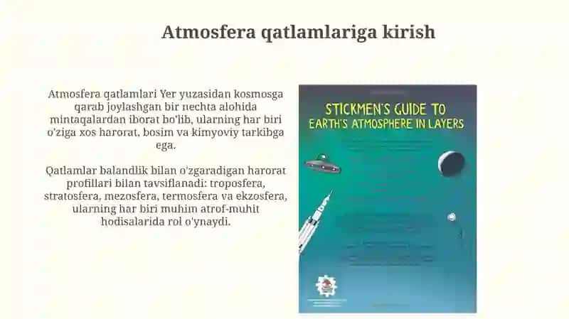 Atmosfera qavatlariga tarif 3