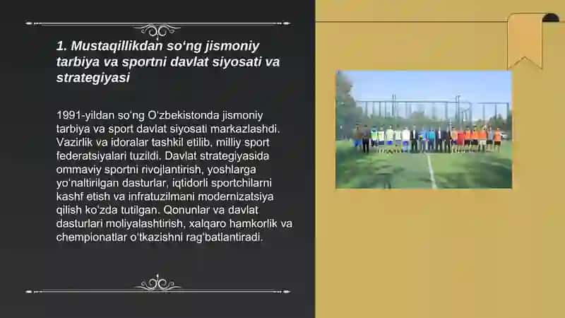 Mustaqillikdan So‘ng Jismoniy Tarbiya va Sport 3
