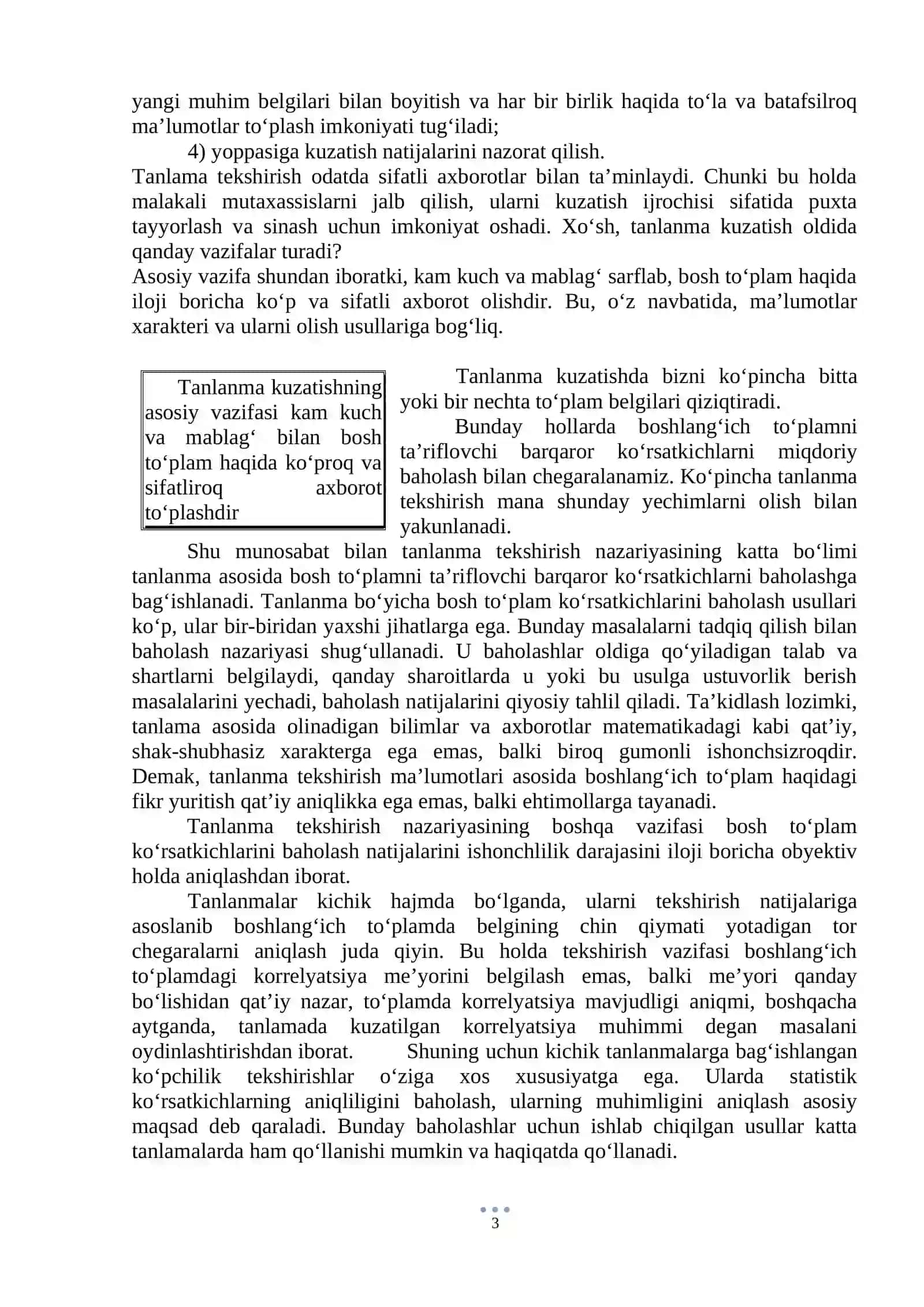 TANLAMA KUZATISH 3